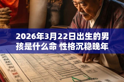 2026年3月22日出生的男孩是什么命 性格沉稳晚年兴旺 2026年3月22日出生的男孩是什么命 性格沉稳晚年兴旺