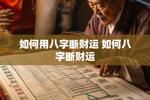 如何用八字断财运 如何八字断财运 如何用八字断财运 如何八字断财运
