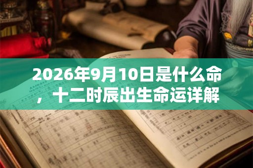 2026年9月10日是什么命，十二时辰出生命运详解