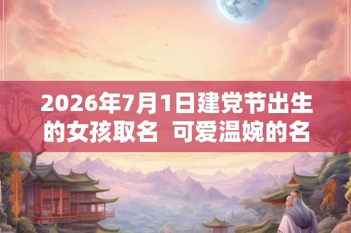 2026年7月1日建党节出生的女孩取名  可爱温婉的名字