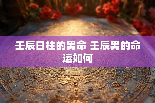 壬辰日柱的男命 壬辰男的命运如何