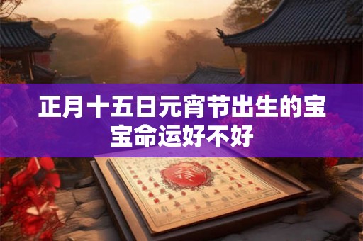 正月十五日元宵节出生的宝宝命运好不好 正月十五日元宵节出生的宝宝命运好不好