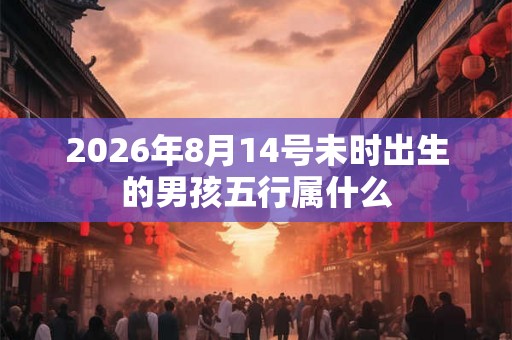2026年8月14号未时出生的男孩五行属什么