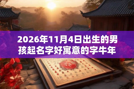 2026年11月4日出生的男孩起名字好寓意的字牛年
