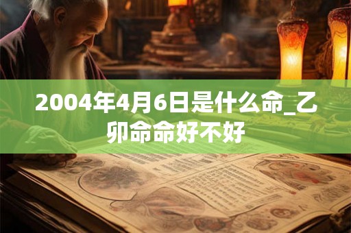 2004年4月6日是什么命_乙卯命命好不好 2004年4月6日是什么命_乙卯命命好不好