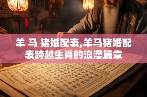 羊 马 猪婚配表,羊马猪婚配表跨越生肖的浪漫篇章 羊 马 猪婚配表,羊马猪婚配表跨越生肖的浪漫篇章