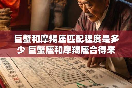 巨蟹和摩羯座匹配程度是多少 巨蟹座和摩羯座合得来吗 巨蟹和摩羯座匹配程度是多少 巨蟹座和摩羯座合得来吗