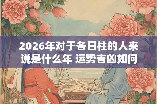 2026年对于各日柱的人来说是什么年 运势吉凶如何