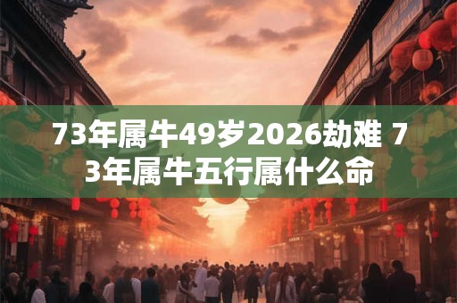 73年属牛49岁2026劫难 73年属牛五行属什么命