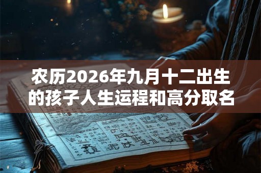 农历2026年九月十二出生的孩子人生运程和高分取名参考
