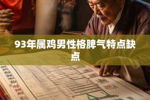 93年属鸡男性格脾气特点缺点