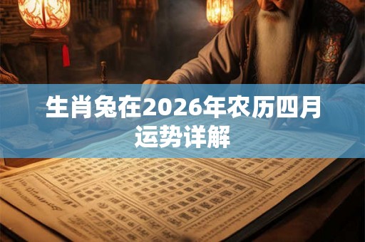生肖兔在2026年农历四月运势详解
