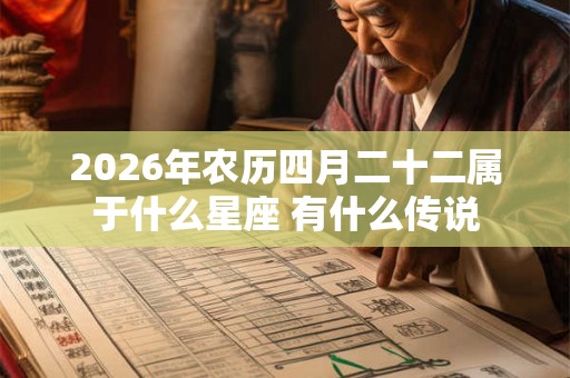 2026年农历四月二十二属于什么星座 有什么传说