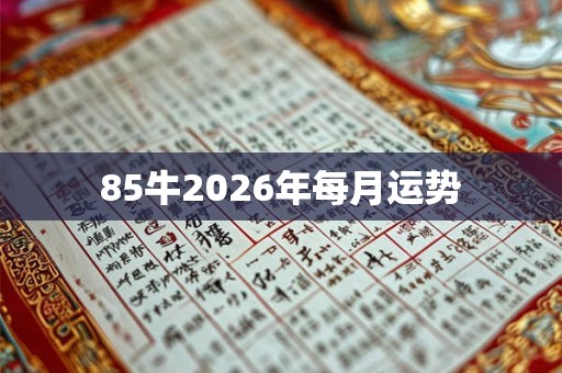 85牛2026年每月运势