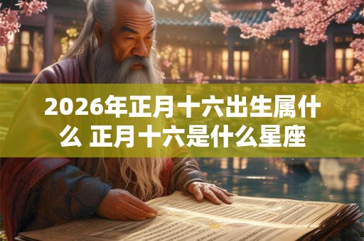 2026年正月十六出生属什么 正月十六是什么星座