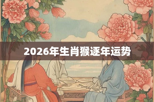 2026年生肖猴逐年运势