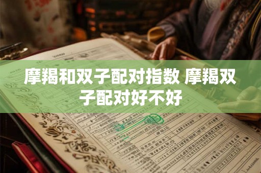 摩羯和双子配对指数 摩羯双子配对好不好