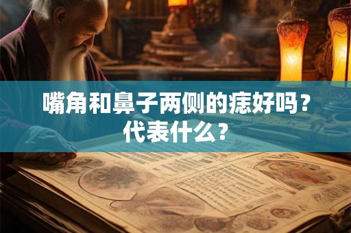 嘴角和鼻子两侧的痣好吗？代表什么？