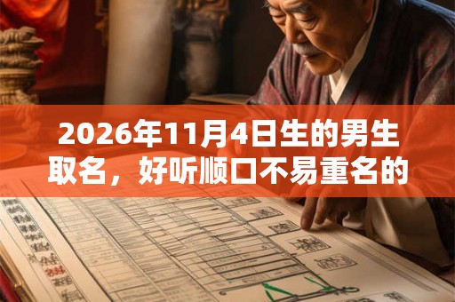 2026年11月4日生的男生取名，好听顺口不易重名的男宝宝名字