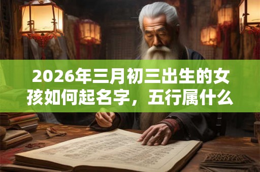 2026年三月初三出生的女孩如何起名字，五行属什么