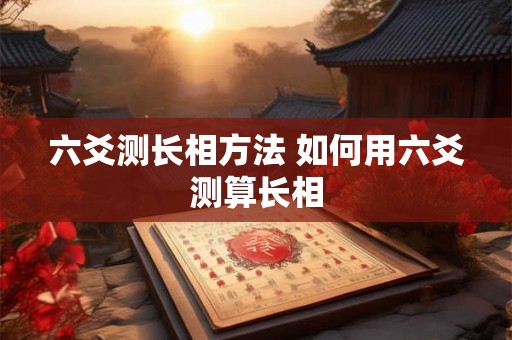 六爻测长相方法 如何用六爻测算长相
