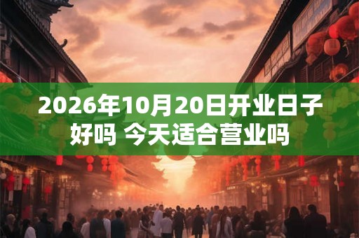2026年10月20日开业日子好吗 今天适合营业吗 2026年10月20日开业日子好吗 今天适合营业吗