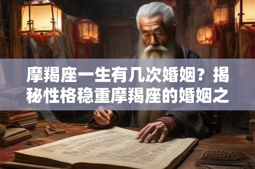 摩羯座一生有几次婚姻？揭秘性格稳重摩羯座的婚姻之路
