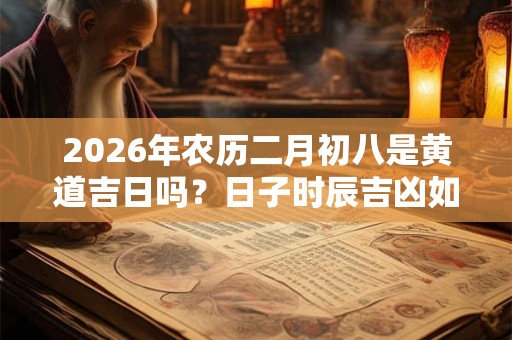 2026年农历二月初八是黄道吉日吗？日子时辰吉凶如何？