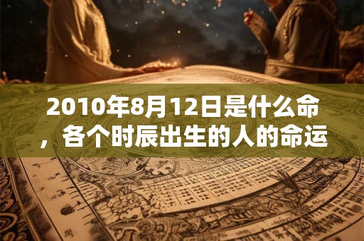 2010年8月12日是什么命,各个时辰出生的人的命运 2010年8月12日是什么命,各个时辰出生的人的命运