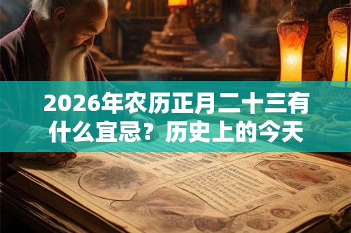 2026年农历正月二十三有什么宜忌？历史上的今天