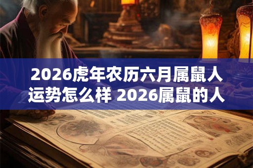 2026虎年农历六月属鼠人运势怎么样 2026属鼠的人结婚大利月有哪些