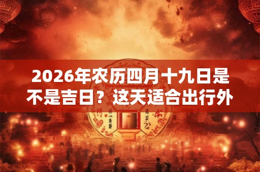 2026年农历四月十九日是不是吉日？这天适合出行外出吗？