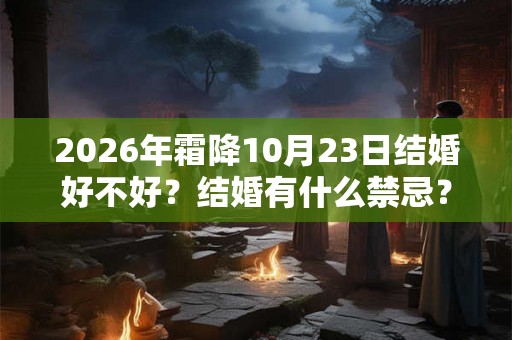 2026年霜降10月23日结婚好不好?结婚有什么禁忌? 2026年霜降10月23日结婚好不好?结婚有什么禁忌?