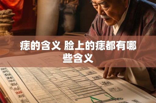 痣的含义 脸上的痣都有哪些含义