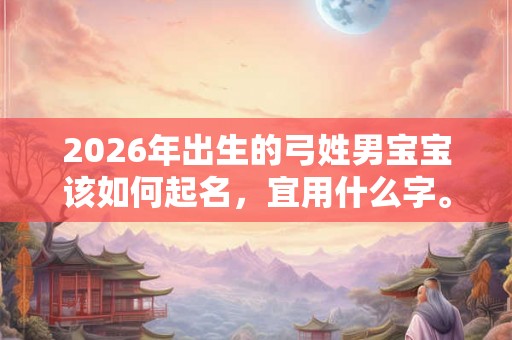 2026年出生的弓姓男宝宝该如何起名，宜用什么字。