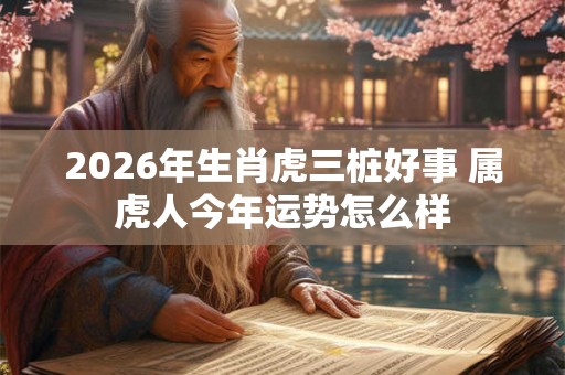 2026年生肖虎三桩好事 属虎人今年运势怎么样
