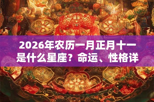 2026年农历一月正月十一是什么星座？命运、性格详解！