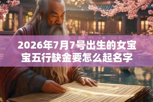 2026年7月7号出生的女宝宝五行缺金要怎么起名字