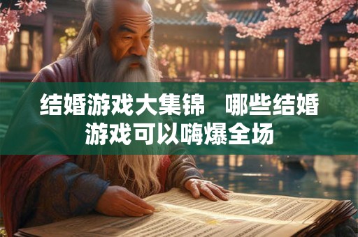 结婚游戏大集锦   哪些结婚游戏可以嗨爆全场
