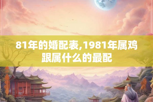 81年的婚配表,1981年属鸡跟属什么的最配