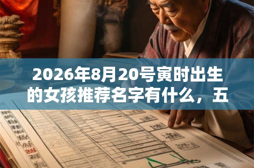 2026年8月20号寅时出生的女孩推荐名字有什么，五行属什么