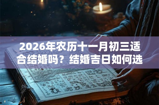 2026年农历十一月初三适合结婚吗？结婚吉日如何选择？
