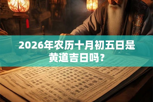 2026年农历十月初五日是黄道吉日吗？