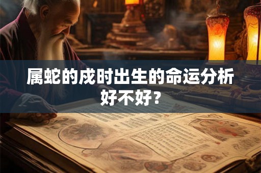 属蛇的戍时出生的命运分析好不好? 属蛇的戍时出生的命运分析好不好?