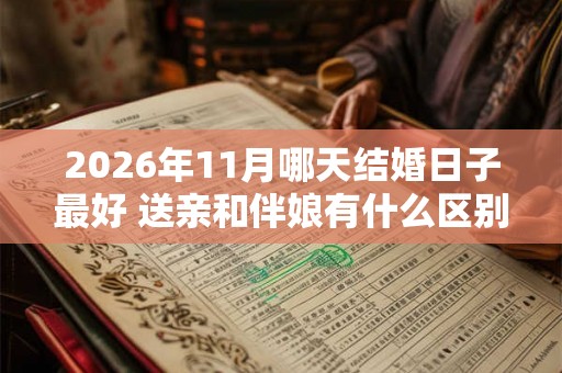 2026年11月哪天结婚日子最好 送亲和伴娘有什么区别 2026年11月哪天结婚日子最好 送亲和伴娘有什么区别