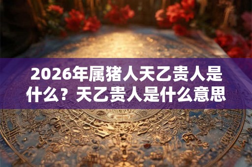 2026年属猪人天乙贵人是什么？天乙贵人是什么意思？