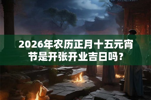 2026年农历正月十五元宵节是开张开业吉日吗？