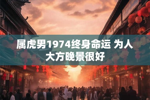 属虎男1974终身命运 为人大方晚景很好 属虎男1974终身命运 为人大方晚景很好