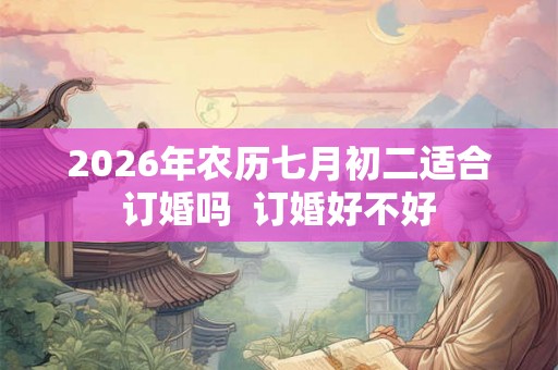 2026年农历七月初二适合订婚吗  订婚好不好
