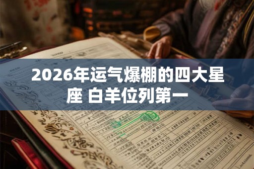 2026年运气爆棚的四大星座 白羊位列第一